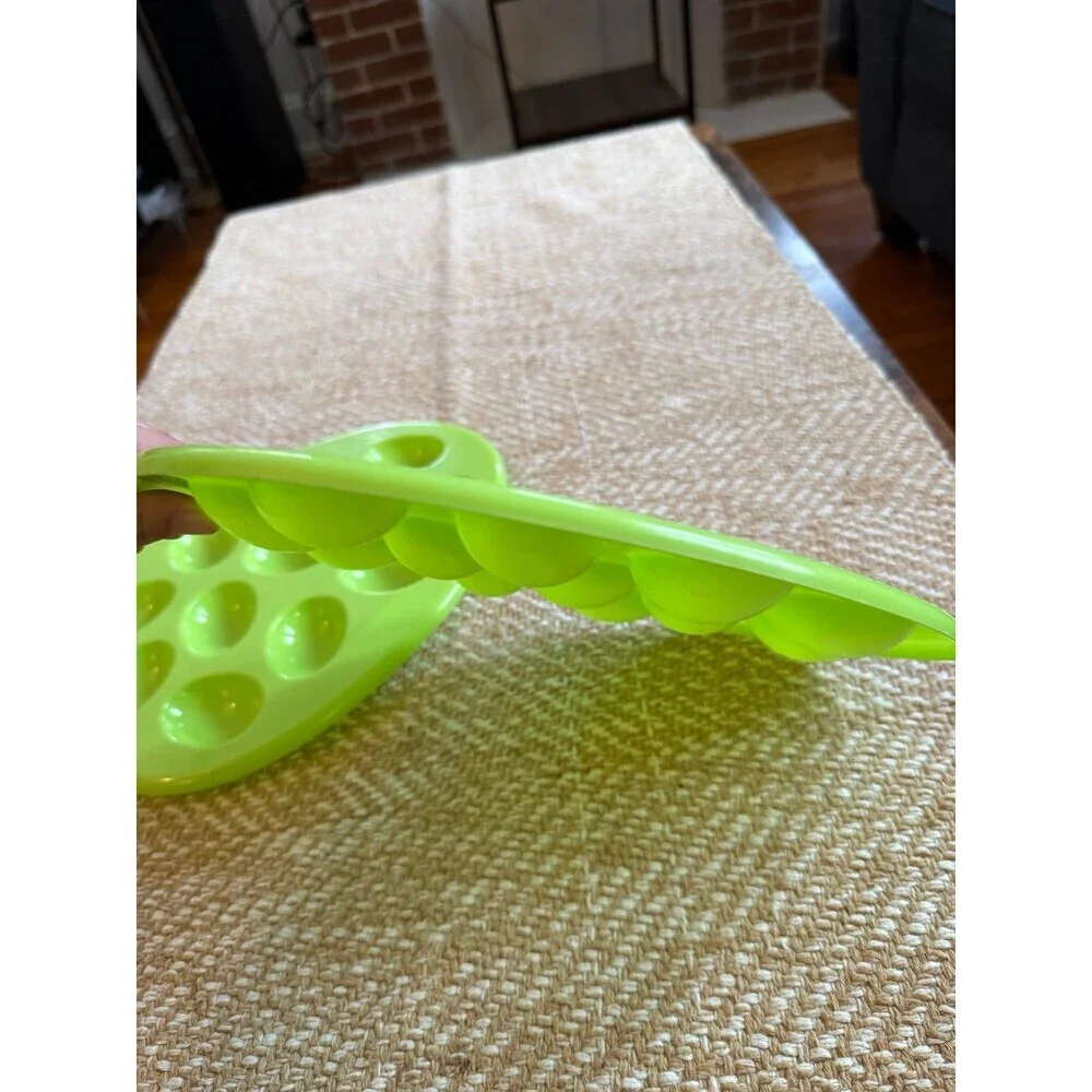 Set of 2 Green Deviled Egg Trays